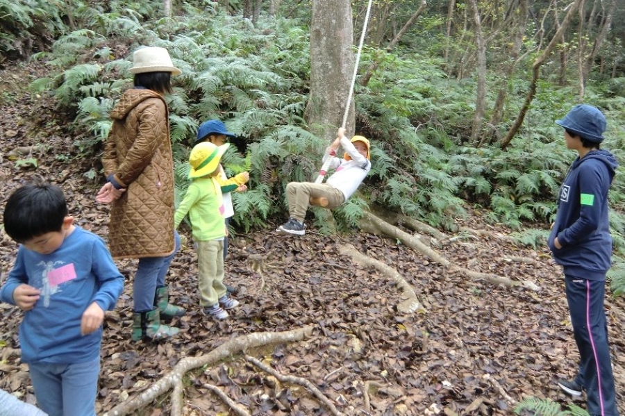 ツリーハウスや木工クラフトで遊ぼう｜高知市アジロ自然の森で「森のようちえん」