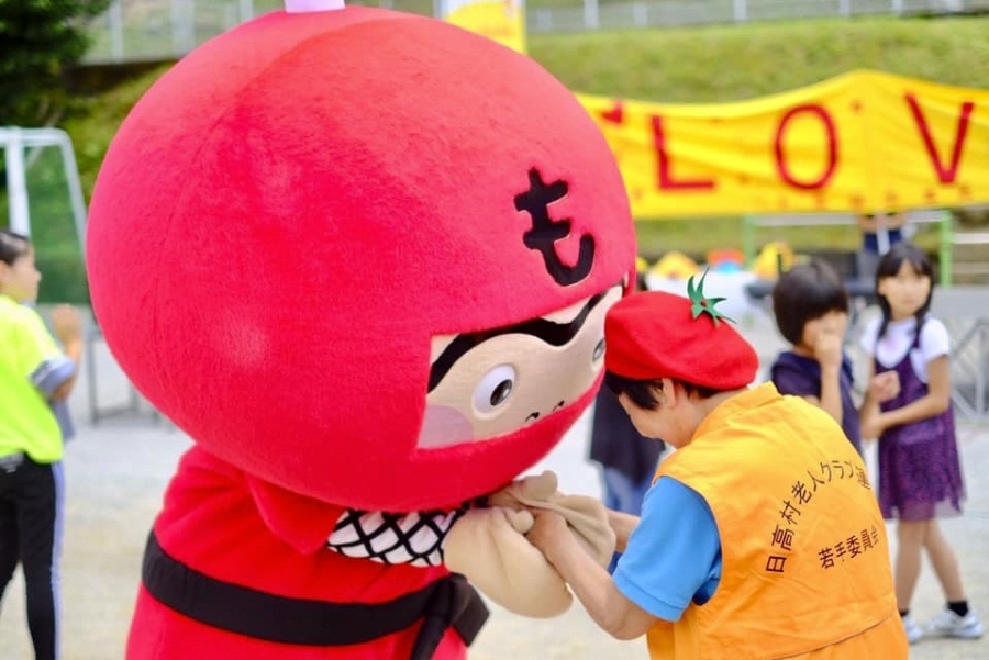 日高村のマスコットキャラクター「もへいくん」。イベントに登場します