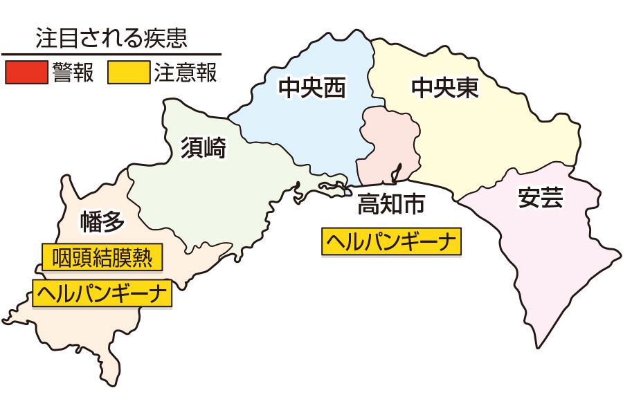 咽頭結膜熱、RSウイルス感染症が増えています|高知県の感染症情報( 2021年6月14~20日 )