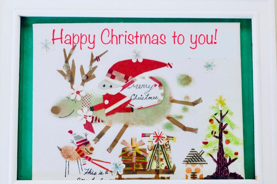 「高知 蔦屋書店」で「クリスマス手形アート 」｜手形、足形をクリスマスデザインで残しませんか？