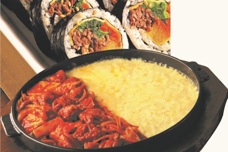 【東京都】韓国家庭料理でりかおんどる「チーズタッカルビとプルコギキンパ」