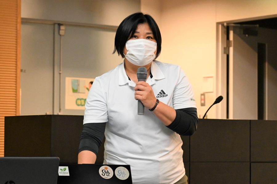 訪問看護師の片岡奈津子さん。2018年の西日本豪雨で被災しました