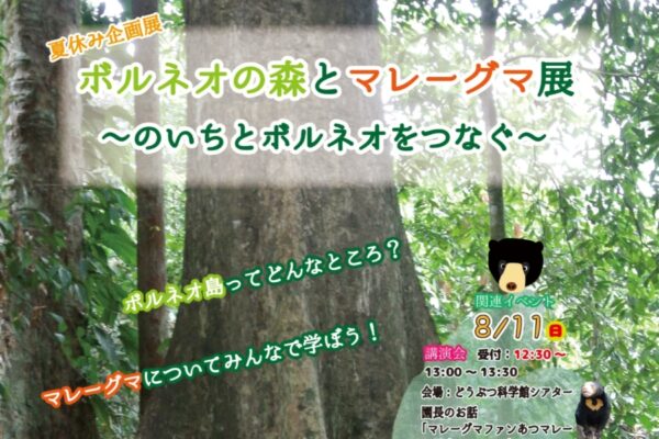 高知県立のいち動物公園で「ボルネオの森とマレーグマ展～のいちとボルネオをつなぐ～」｜東南アジア・ボルネオ島のマレーグマの現状やパーム油問題を学びます