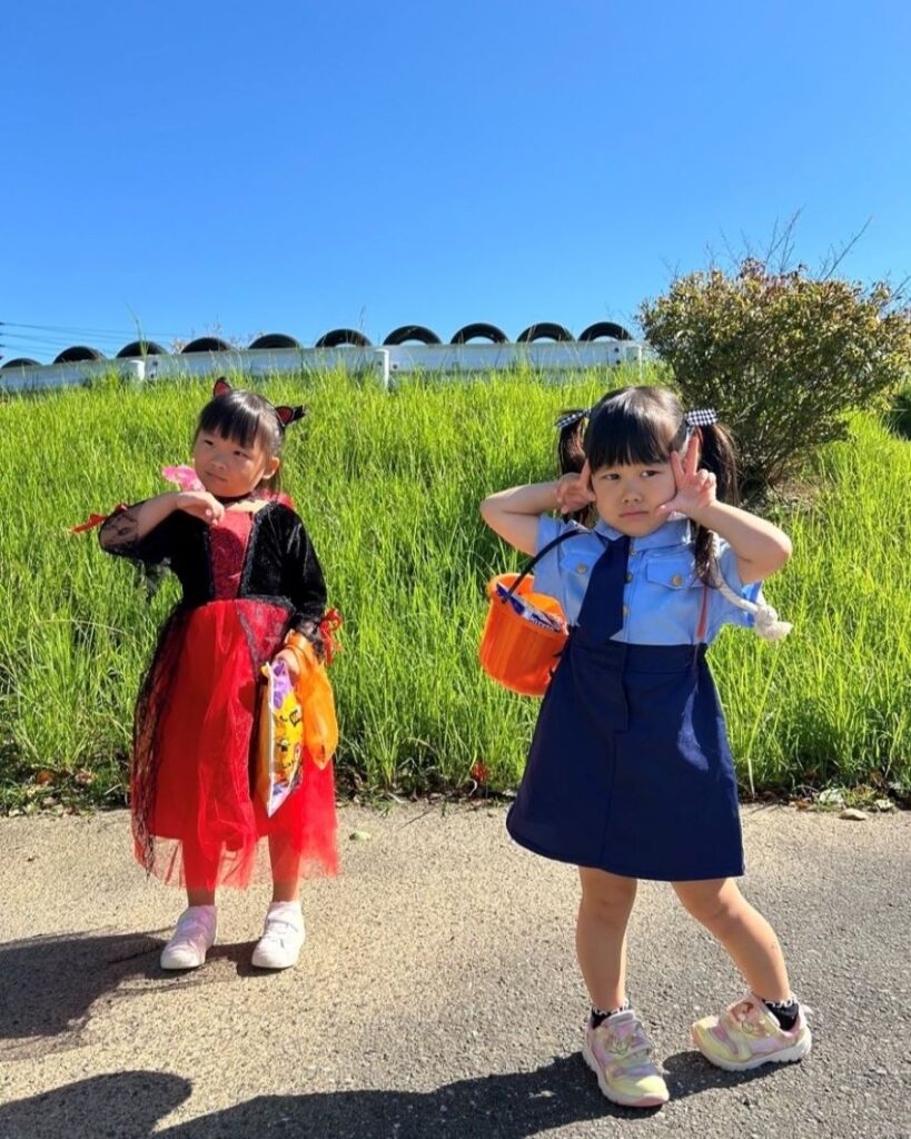 ドラキュラになったお友達と、交通公園のハロウィンイベントへ行ってきました