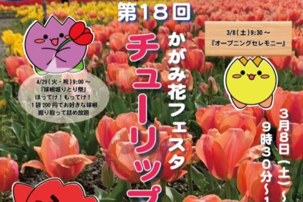 【2025年】香南市で「第18回かがみ花フェスタ　チューリップまつり」（香我美駅北側）｜108品種、12万本のチューリップが楽しめます