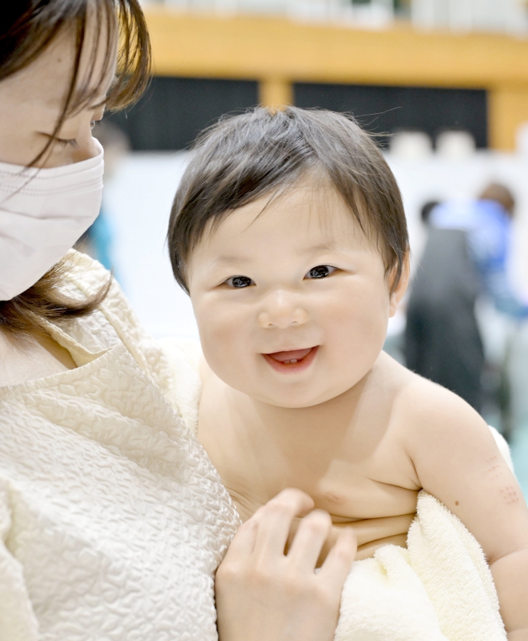 診察が終わると笑顔です