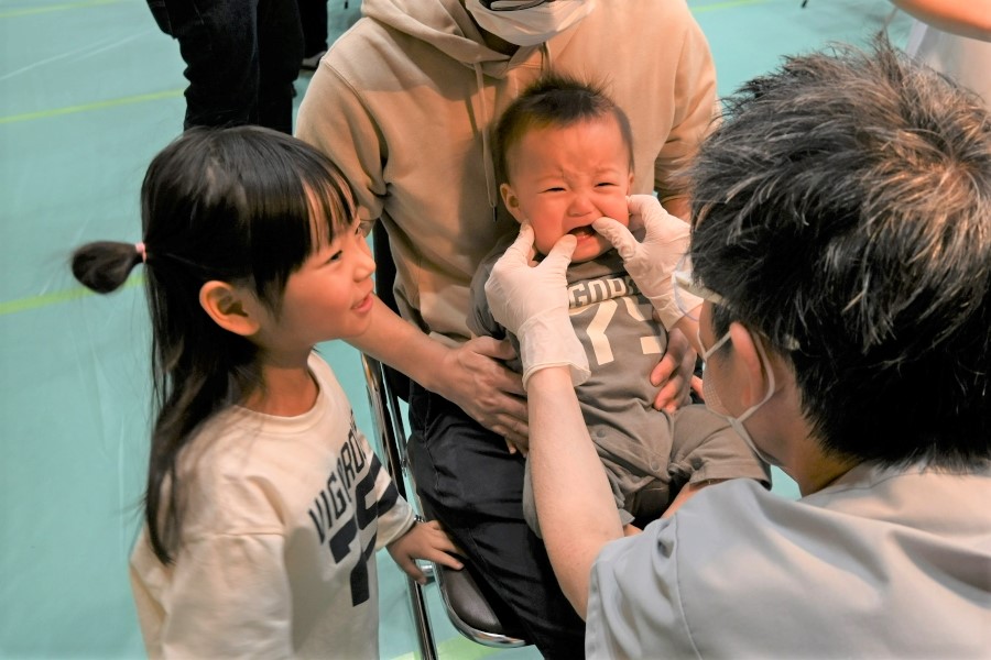 歯医者さんに説明していました