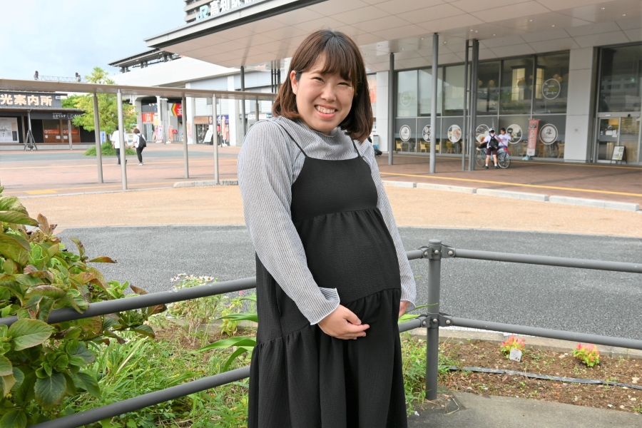 10月の武内さん。予定日までまだ1カ月以上ありましたが、おなかはもう臨月サイズでした