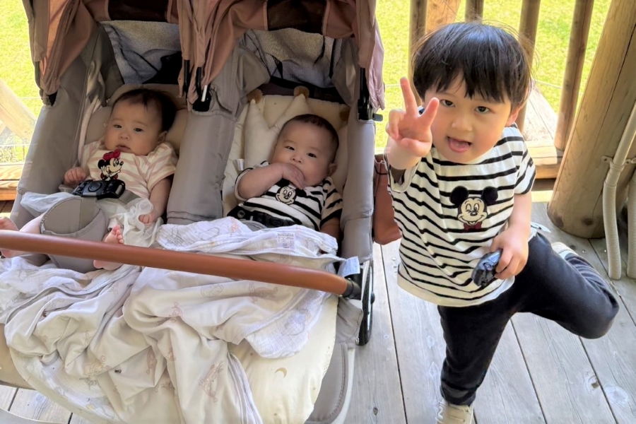 武内家の子どもは3人！お兄ちゃんのふうまくん、双子のとうまくん、なのかちゃんです