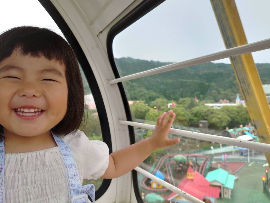 【はじめての観覧車】レオマワールドで遊園地デビュー!怖がるかなと思ったら、観覧車に何度も乗りました