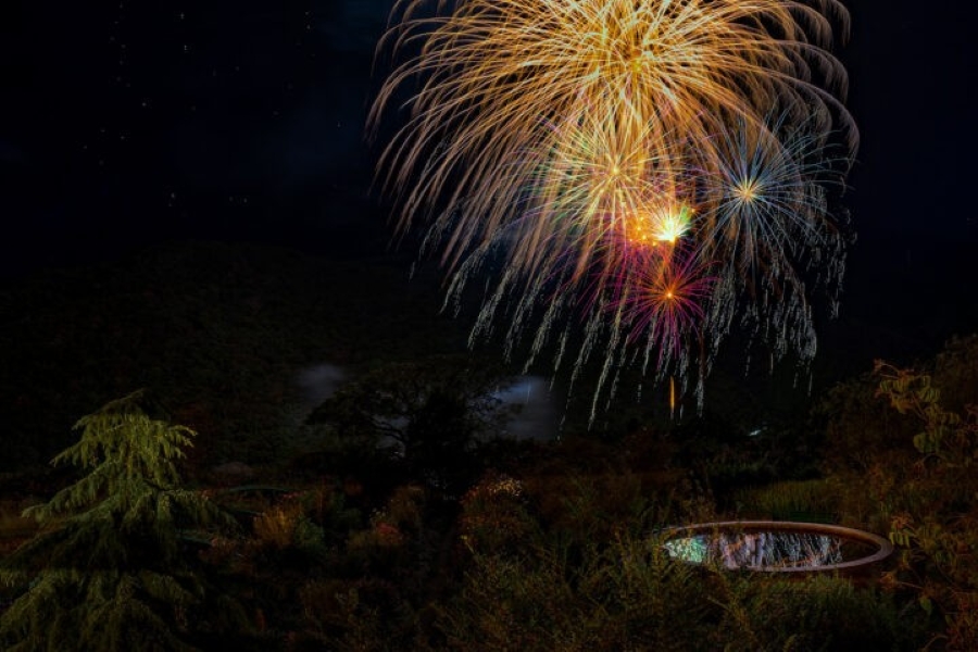 モネの冬花火（提供写真、2024年 杉野節子さん撮影）