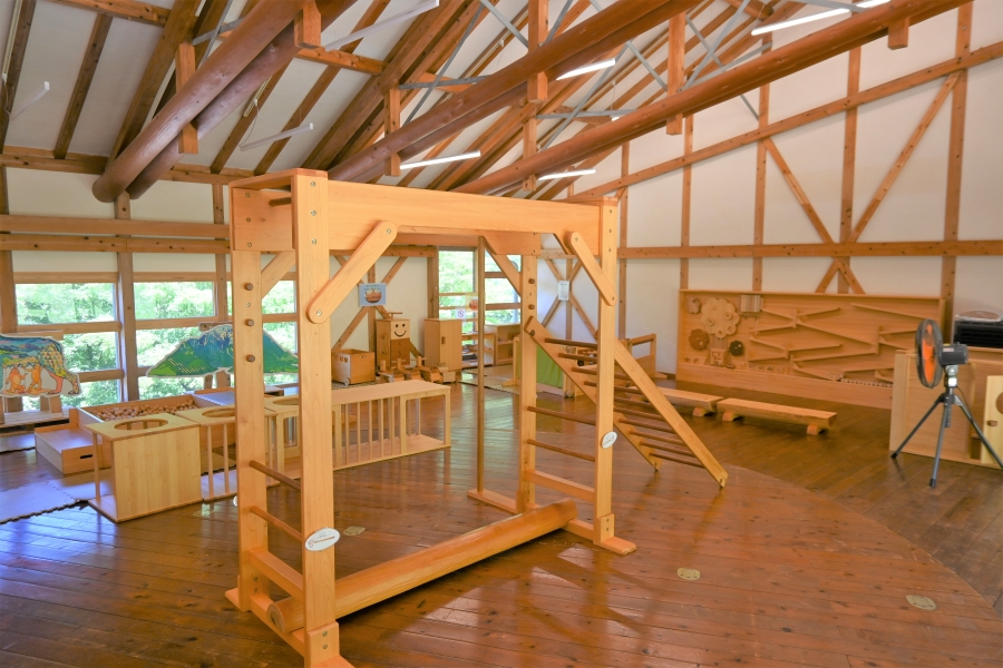 太郎川公園きつつき学習館|木のおもちゃで遊びませんか?木の玉プール、うんてい、ままごと…無料で利用できます