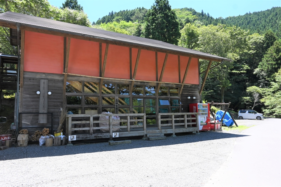 駐車場は森林生態学習館の前