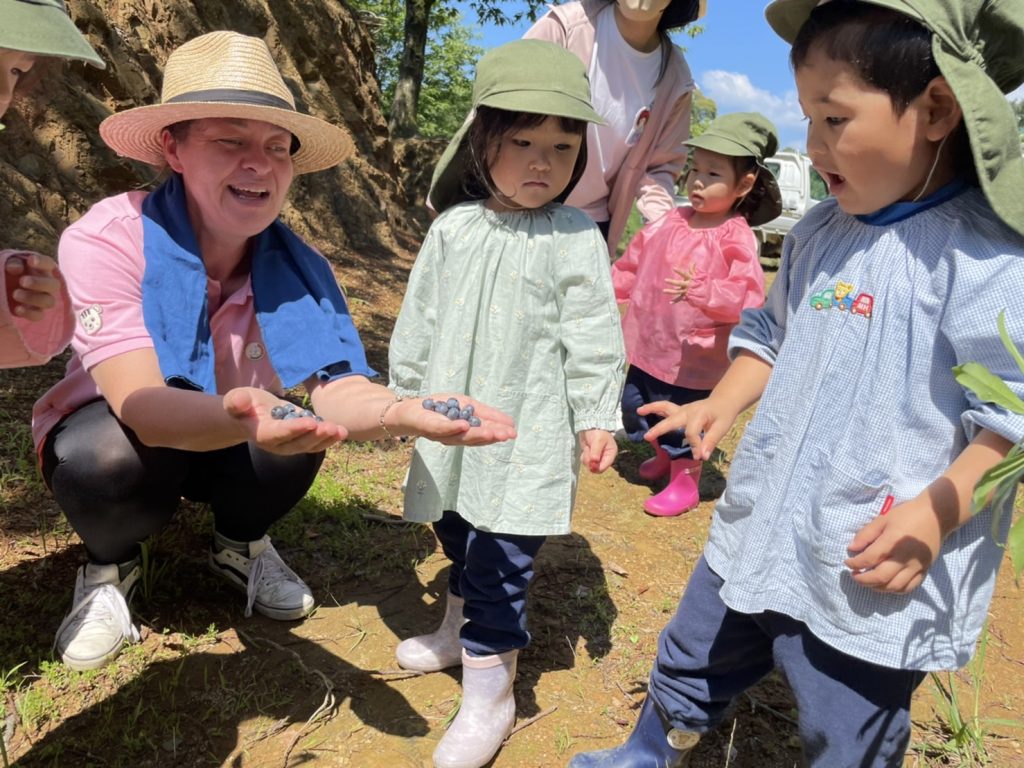 毎週２回、みかづきの森や里に自然活動に行くよ！