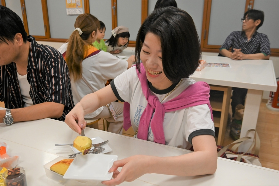 家族で切り分けます