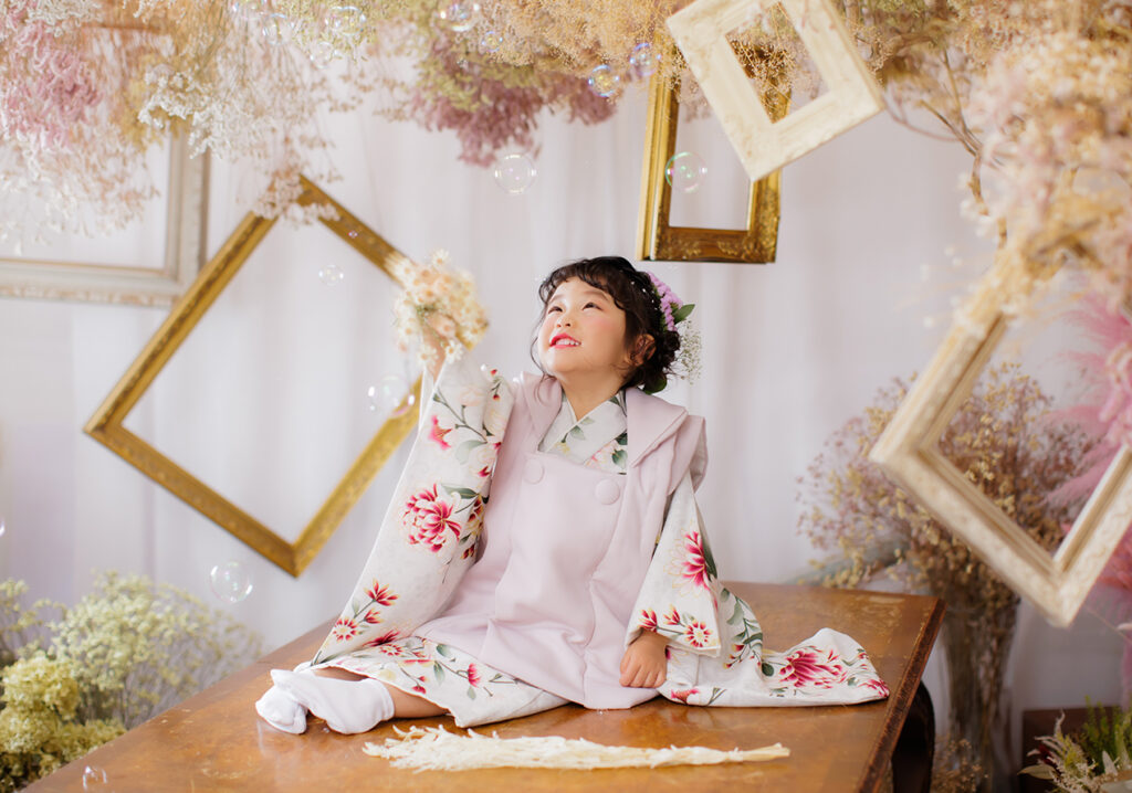 かわいい着物姿も七五三ならでは