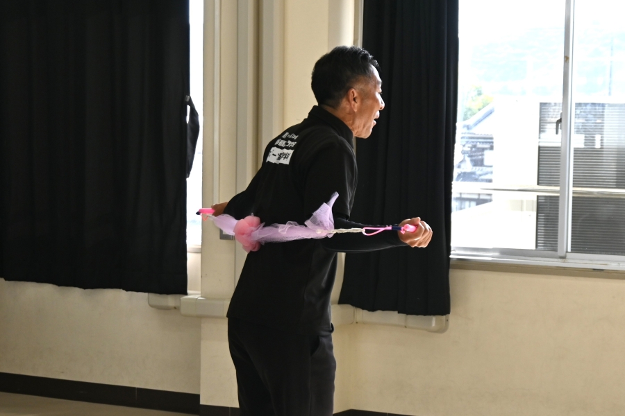 「お尻から背中、しっかり洗って！」