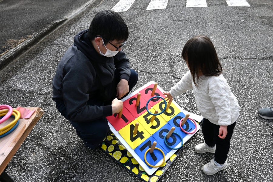 輪投げにチャレンジ！