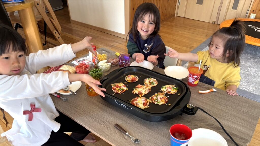 4人ご飯はホットプレートが大活躍！