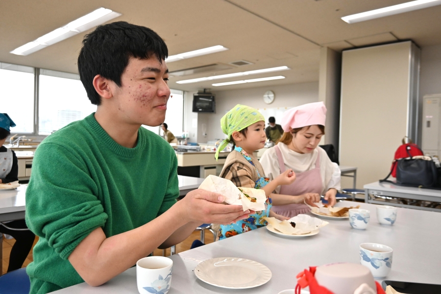 中学生男子もこの笑顔！