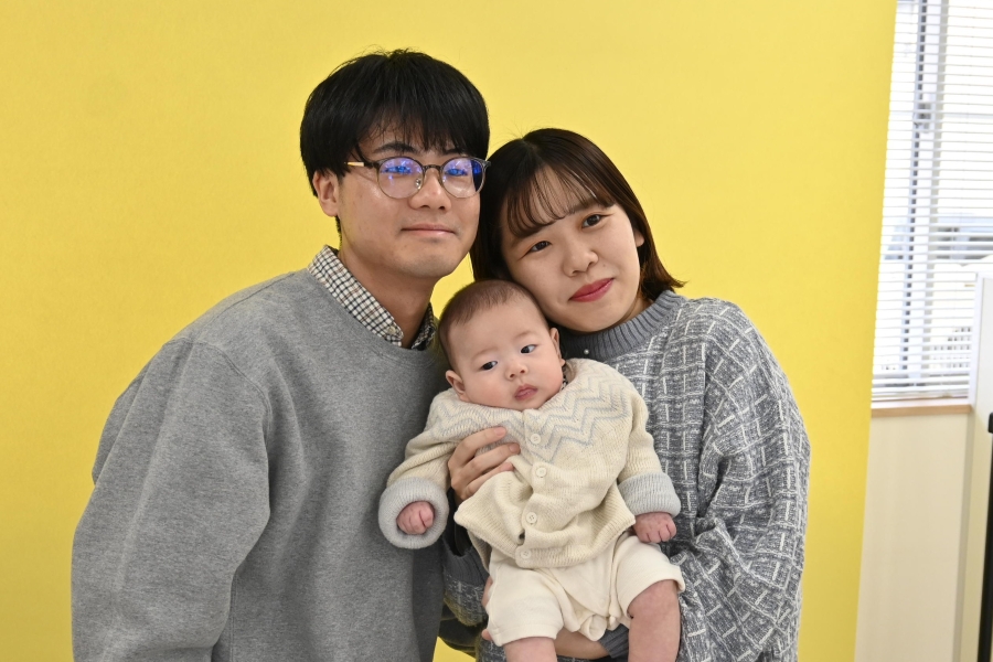 家族でぎゅっとくっつくのも撮影会ならでは