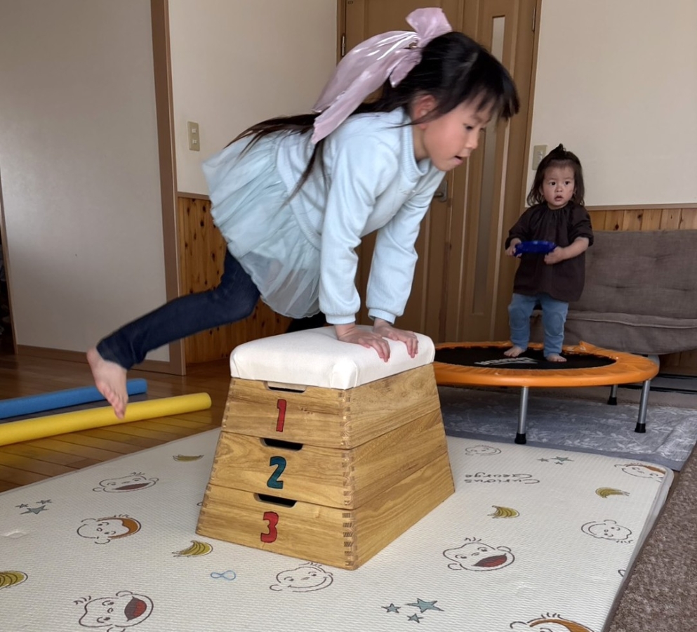 跳び箱にトランポリン！