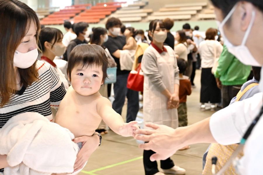 最後にハイタッチ