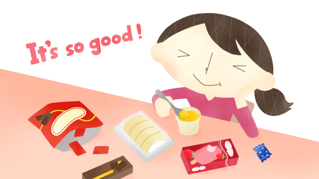 身も心も幸せ！（イラスト・岡崎紗和）