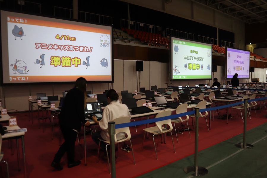 たくさんの機材が用意されています