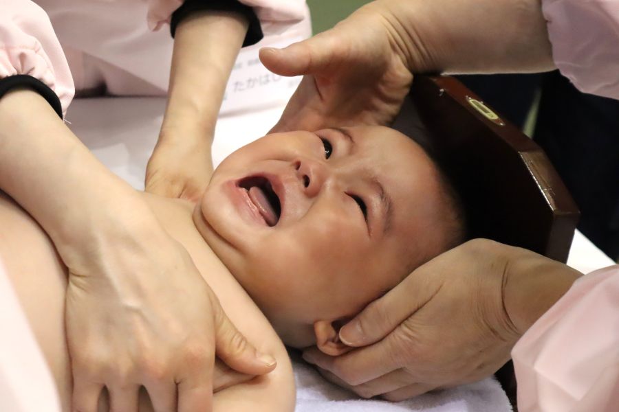 「測定」のブースはみんな大泣き！