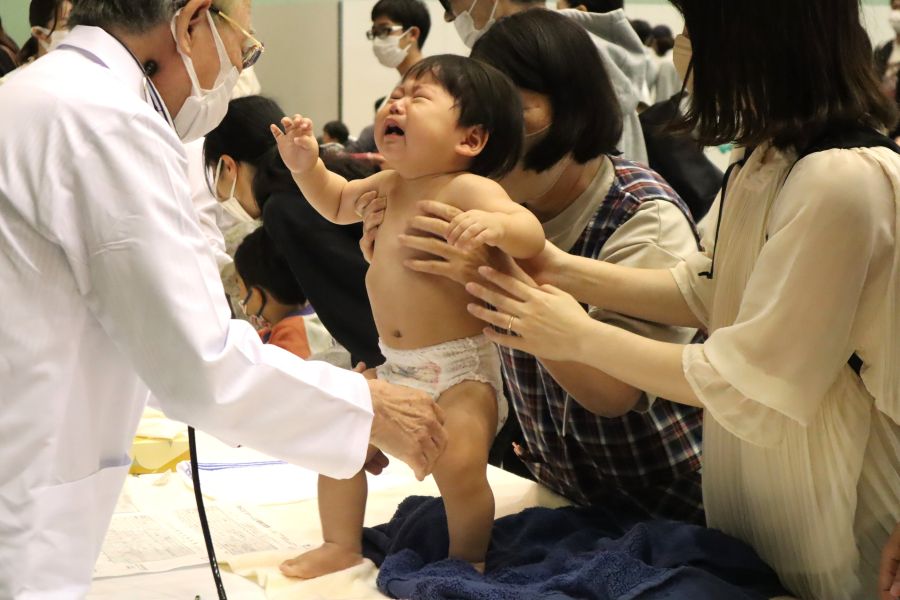 タオルを外してスタート