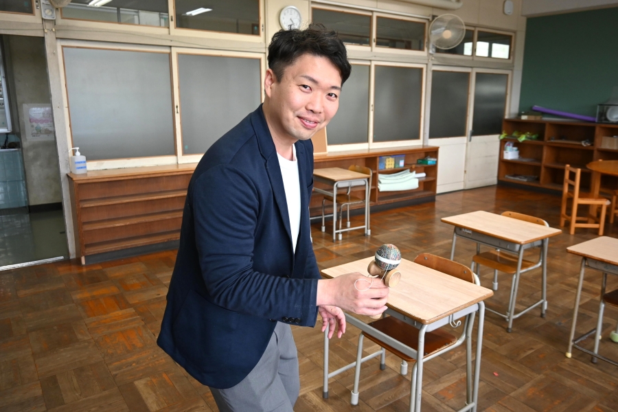 得意のけん玉でした！