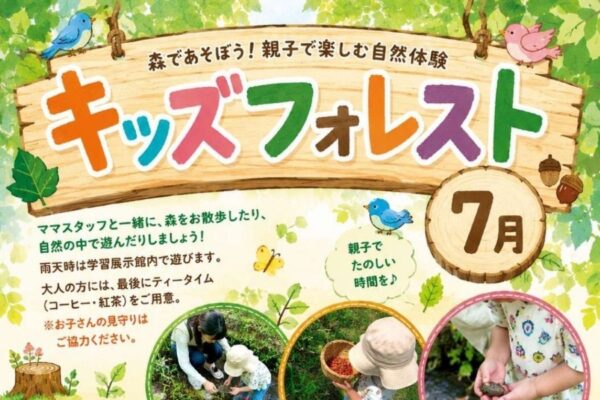 【2026年7月】香美市で「キッズフォレスト」（高知県立甫喜ケ峰森林公園）｜親子で楽しむ自然体験、森の中で遊ぼう！未就学児とその家族が対象です