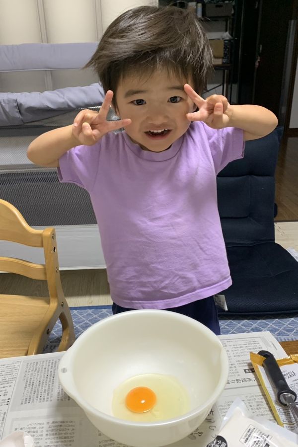 料理ブーム到来！今朝は綺麗に卵を割れた！