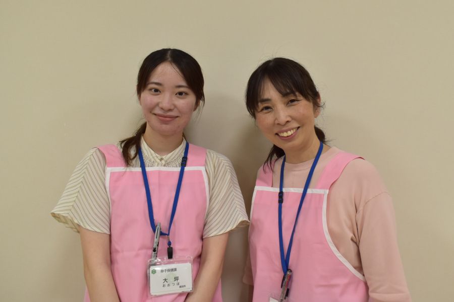 右が弘田さん、左が大坪さん。2 人とも管理栄養士さんです
