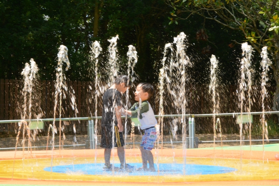 水遊びは好きなのに、お風呂はきら～い！（のいち動物公園「ちびっこ噴水」の記事より）