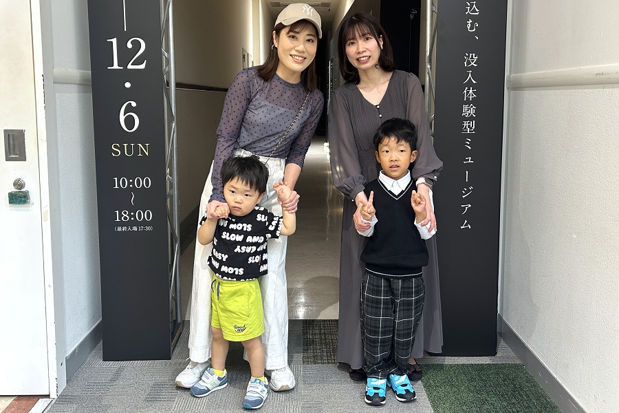 ココハレサポーターズの 2 人も子どもと体験しました